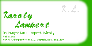 karoly lampert business card